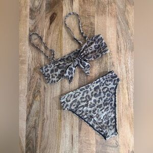 Frankies Bikinis Leopard Print Bikini